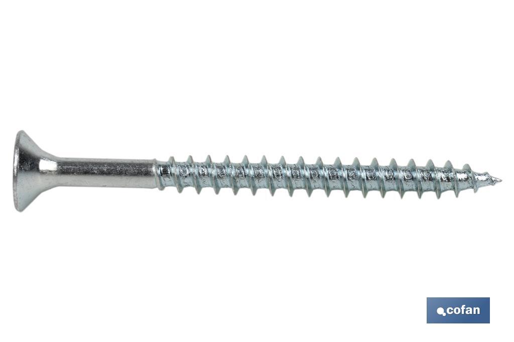 Woodscrew | Zinc-plated DIN 7505A Pozidriv | Available in different sizes  - Cofan
