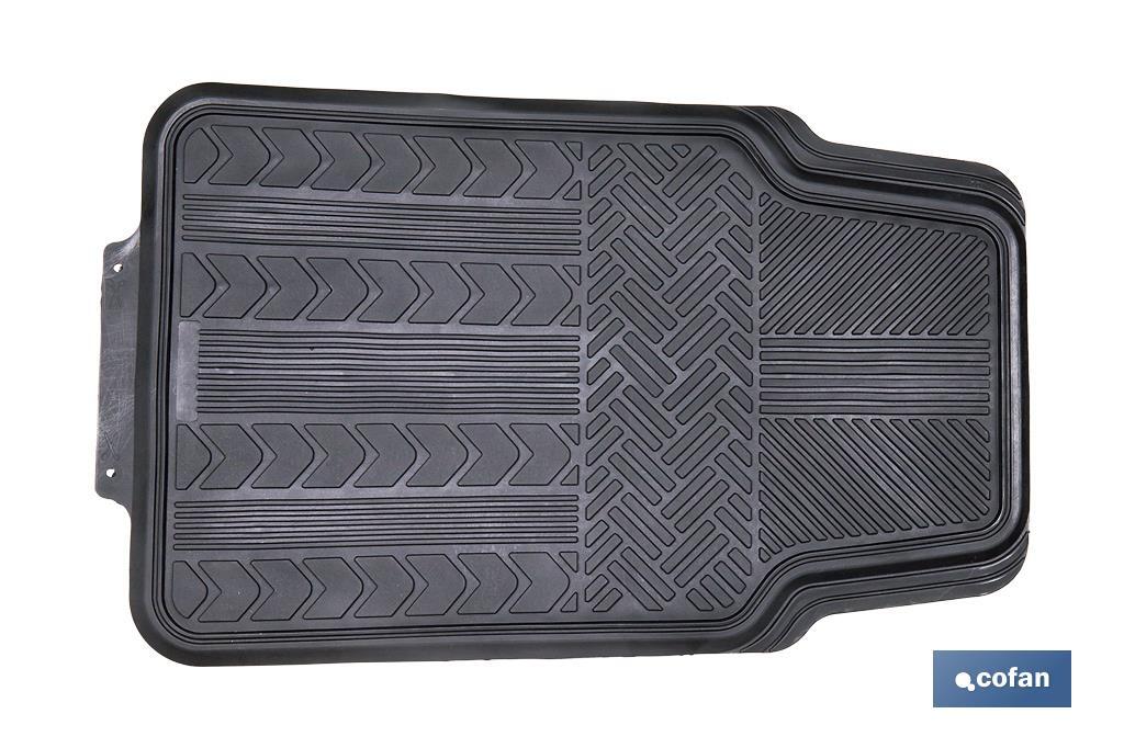 Alfombrillas de PVC universales para coche | Set de 4 alfombras | Antideslizantes y ajustables - Cofan