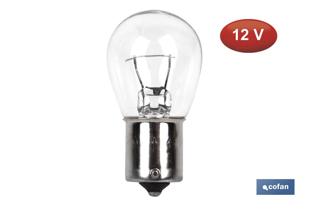 Lámpara P21 W (BA15s) 12 V | Pack: 10 unidades - Cofan