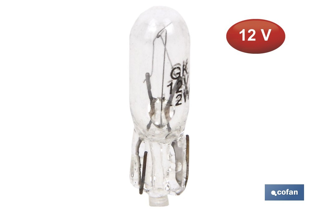 Lámpara SIN casquillo W1,2-T5 12 V - Cofan