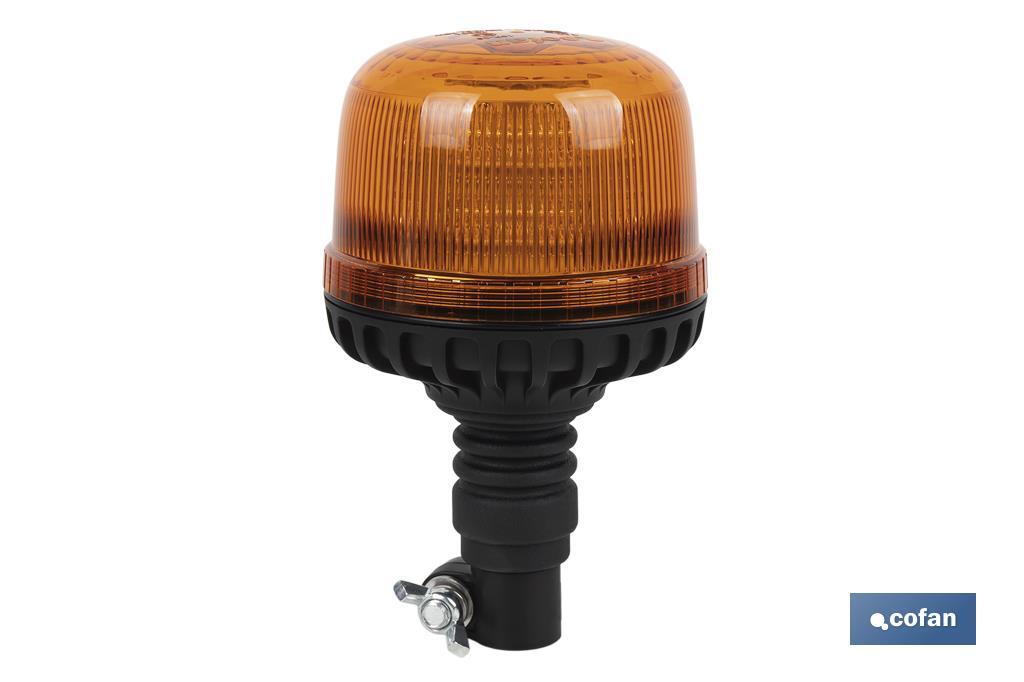 Luz Estacionaria destellante Led Naranja Clase 1 | ECE R65 | Para soporte flexible de 12/24 V | Clasificación de Protección IP66 - Cofan