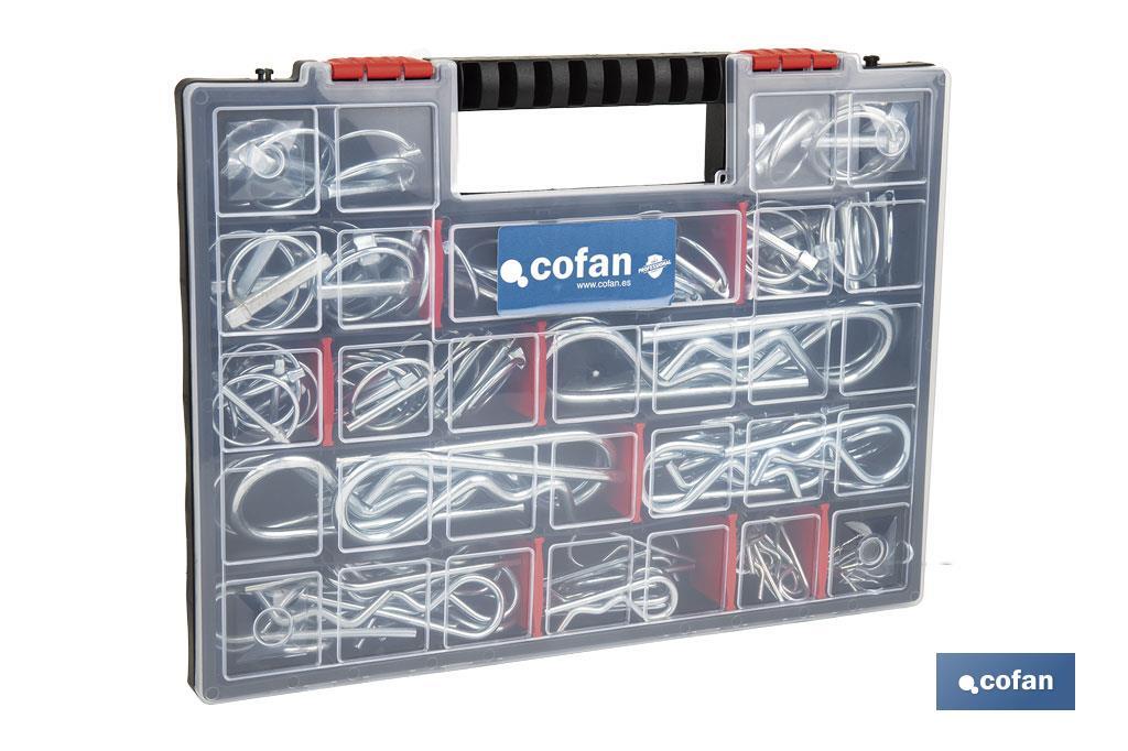 Assorted "R" and ring split pins case - Cofan