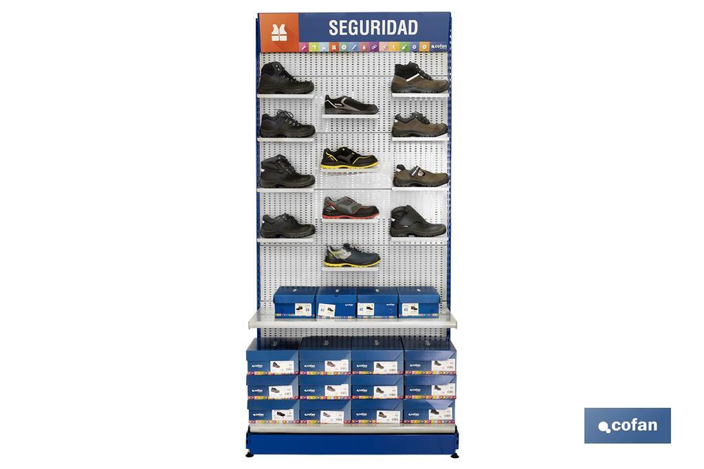Display stand for safety footwear | Hardware shop display stand - Cofan