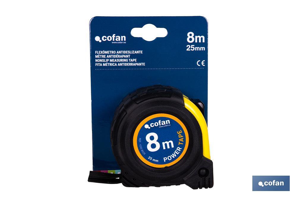Expositor para flexómetros con protección de goma de Cofan | Incluyen los flexómetros | Varias medidas y capacidades - Cofan