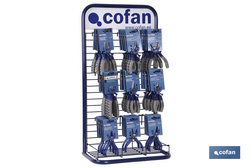 Expositor alicates de alto rendimiento | Contenido de 36 Unidades | Fabricados en acero templado de alta calidad - Cofan