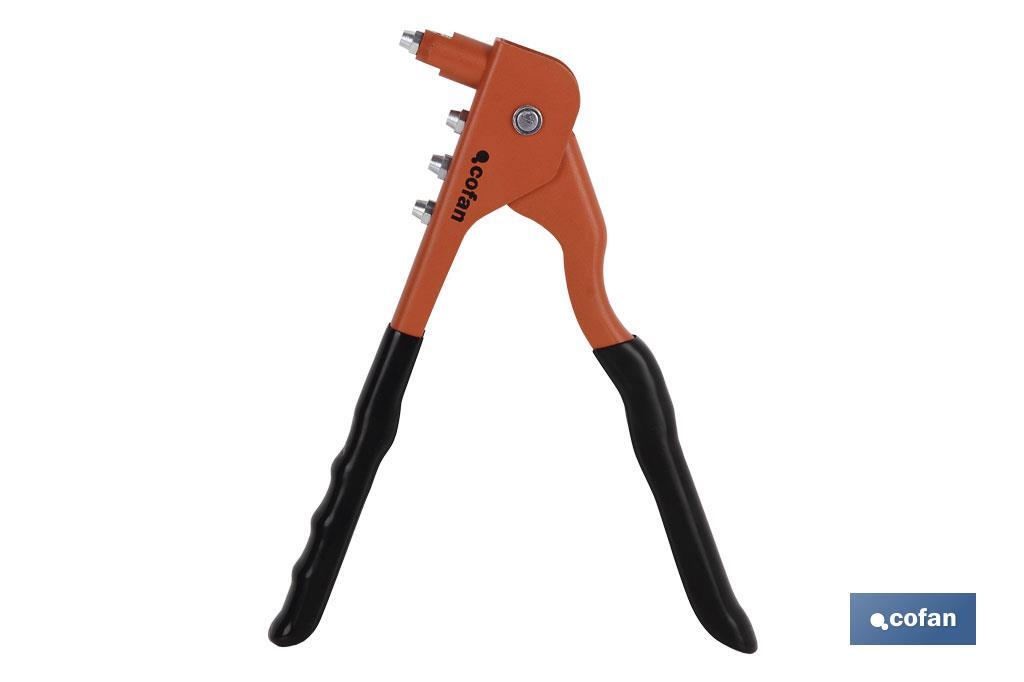 Standard rivet gun | For rivets from Ø2.4 to Ø4.8mm | Suitable for all types of rivets - Cofan