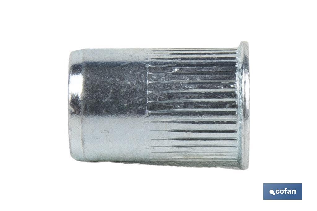 Tuercas Remachables Acero Cabeza Reducida Ranurada - Cofan