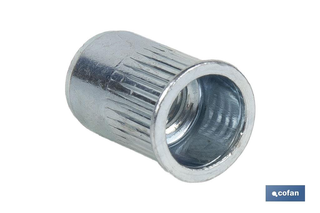 Tuercas Remachables Acero Cabeza Reducida Ranurada - Cofan