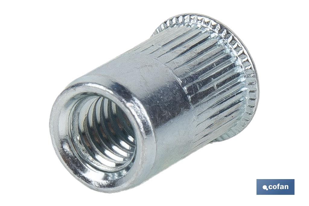 Tuercas Remachables Acero Cabeza Reducida Ranurada - Cofan