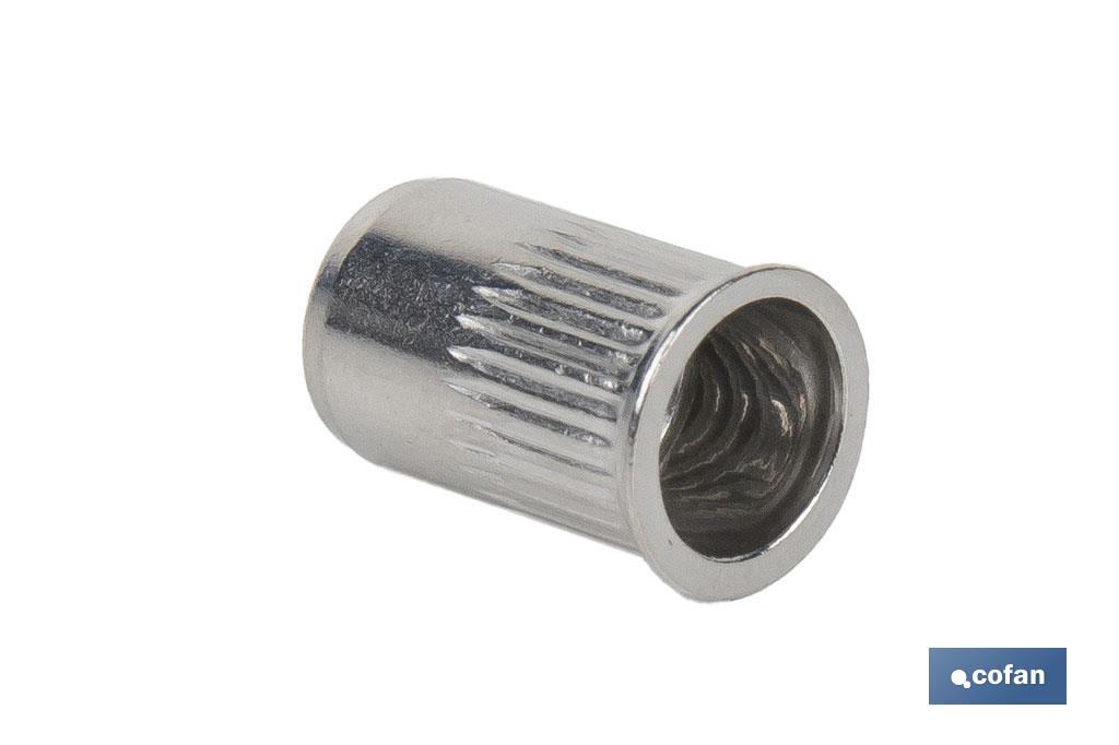 Tuercas remachables ranuradas de cabeza reducida A-2 | Amplia variedad de métricas - Cofan