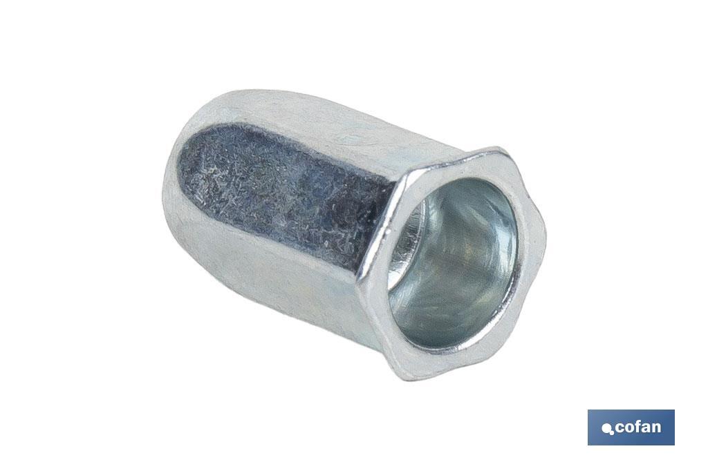 Tuercas Remachables Acero Cabeza Reducida Hexagonal - Cofan