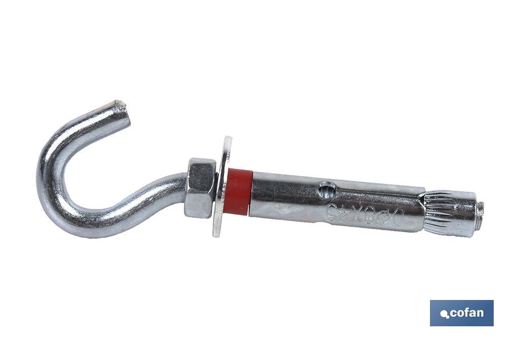 Metallic bolt with hook - Cofan