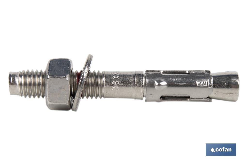 Taco macho de anclaje MTC | Acero inoxidable | Medidas desde  M-6 hasta M-16 mm - Cofan