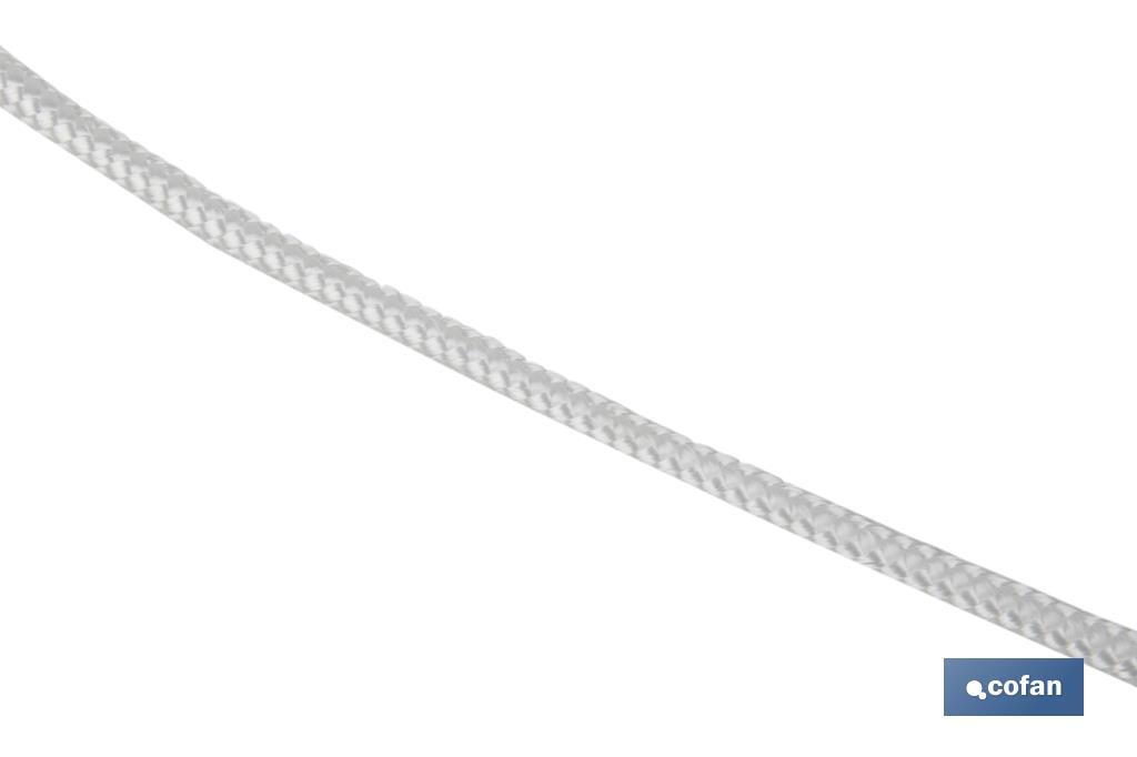 Reinforced washing line rope for wall-mounted clotheslines | Polyester | Clothesline rope available in different lengths | White - Cofan