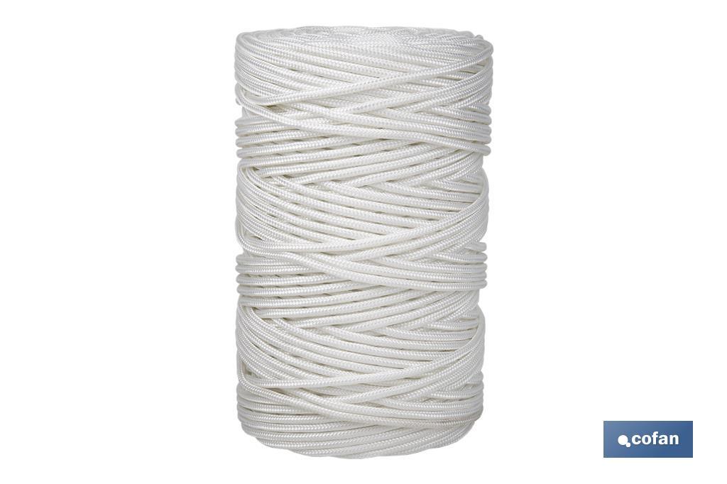 Reinforced washing line rope for wall-mounted clotheslines | Polyester | Clothesline rope available in different lengths | White - Cofan
