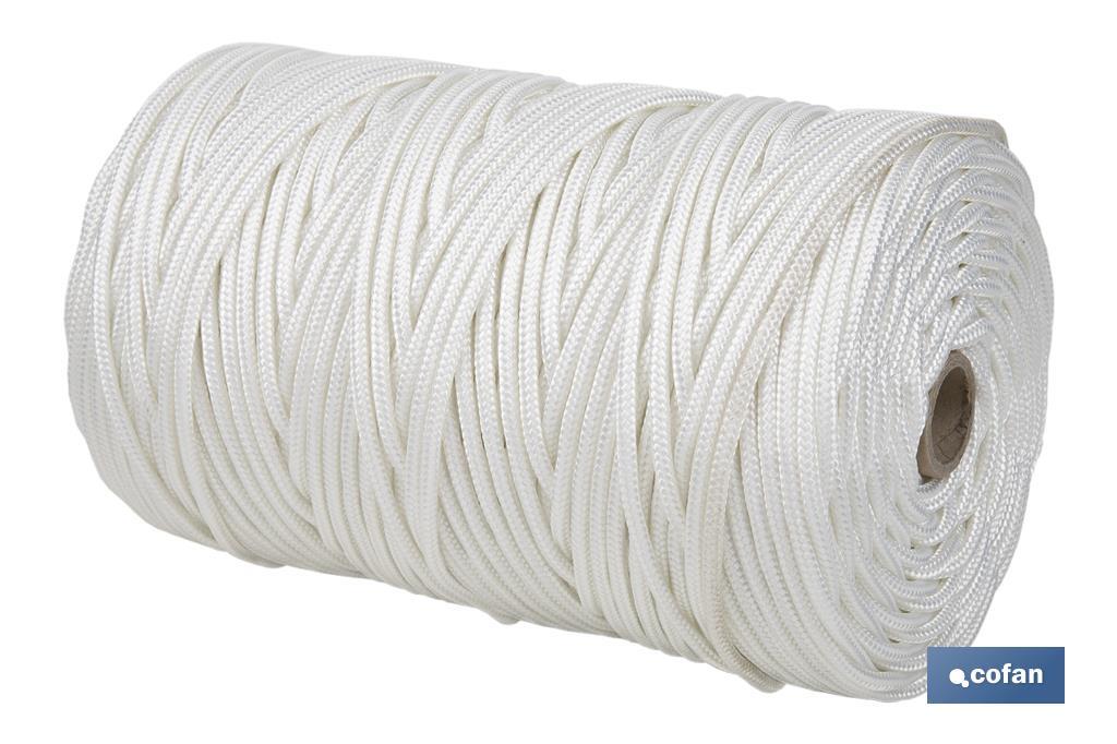 Reinforced washing line rope for wall-mounted clotheslines | Polyester | Clothesline rope available in different lengths | White - Cofan