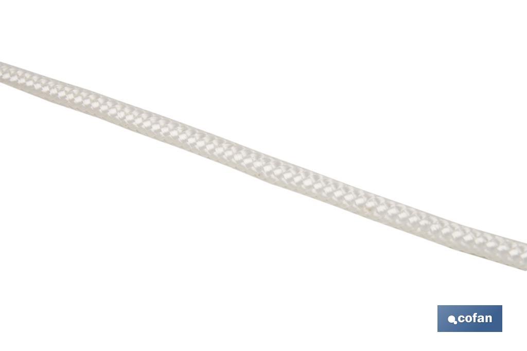 Reinforced washing line rope for wall-mounted clotheslines | Polyester | Clothesline rope available in different lengths | White - Cofan