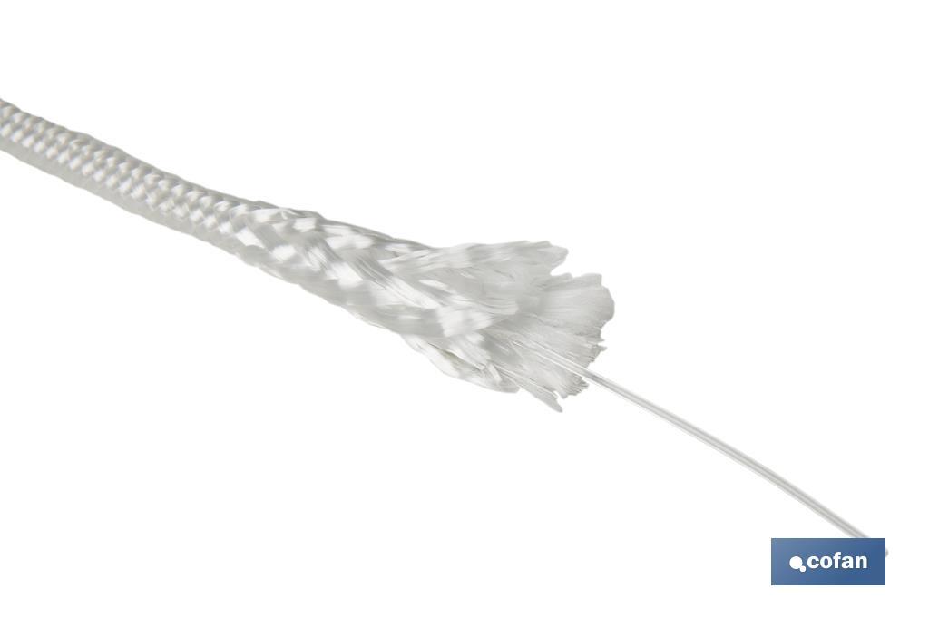 Reinforced washing line rope for wall-mounted clotheslines | Polyester | Clothesline rope available in different lengths | White - Cofan
