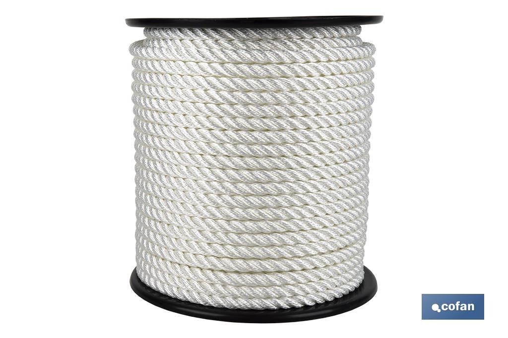 Bobine de Cordage d'Amarrage | Fabriqué 100% en Multifilaments de Polyester | Plusieurs couleurs et mesures à choisir - Cofan