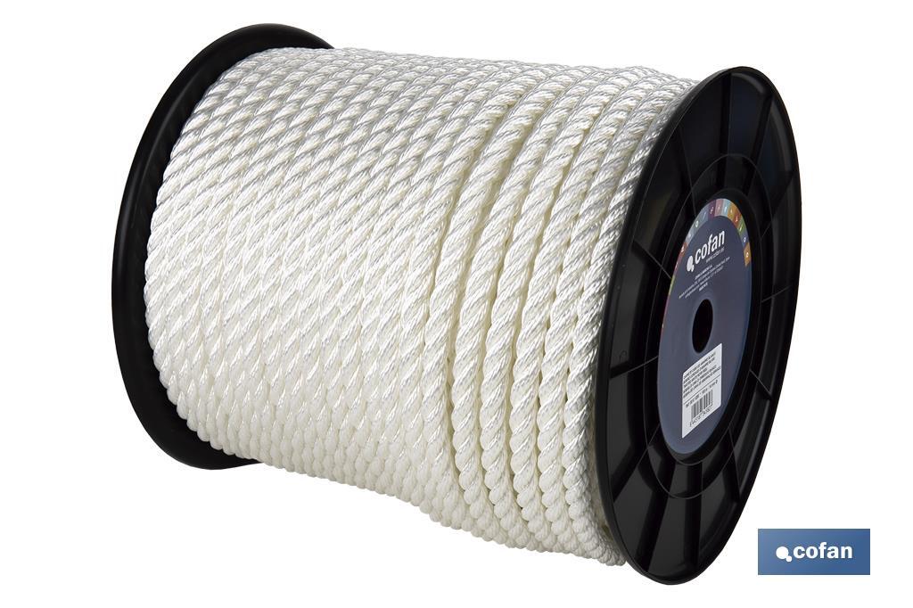 Bobine de Cordage d'Amarrage | Fabriqué 100% en Multifilaments de Polyester | Plusieurs couleurs et mesures à choisir - Cofan