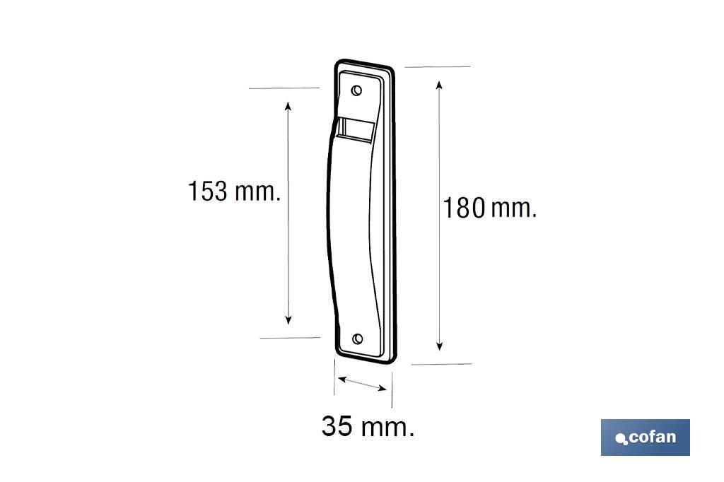 Placca per l'avvolgitore delle tapparelle | Compatibile con diversi cintini | Realizzato in PVC bianco di alta qualità  - Cofan