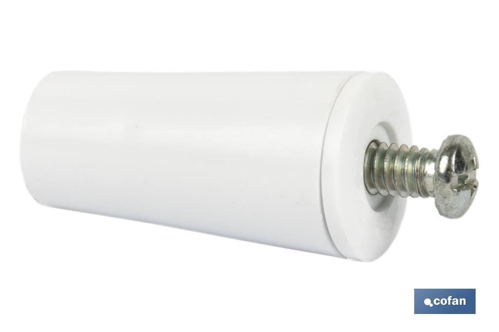 PVC Buffer Stopper for Roller Shutters | Size: 40mm | M6 screw included | Available in different colours - Cofan