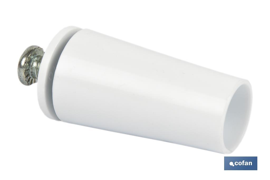 Tope Persiana Con Tornillo 60 mm. Blanco