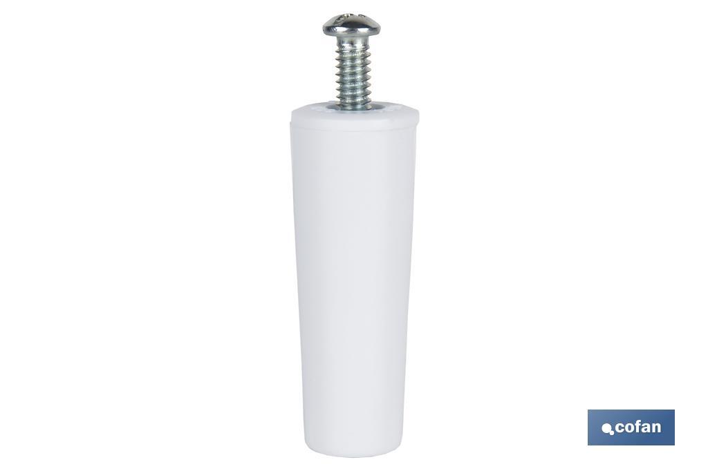 Tope para persianas en PVC | Medida 60 mm | Incluye tornillo métrica 6 | Disponible en varios colores - Cofan