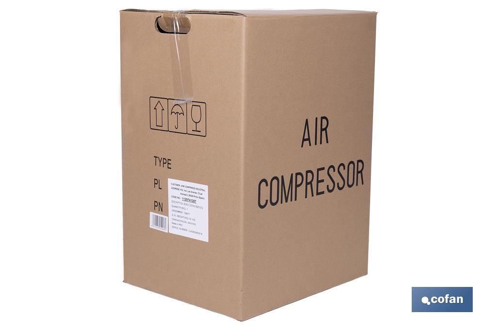 Compresor de pistón coaxial portátil 1,5 HP | Ultraligero y compacto | 6 litros | 2450 rpm | Para uso doméstico y profesional - Cofan