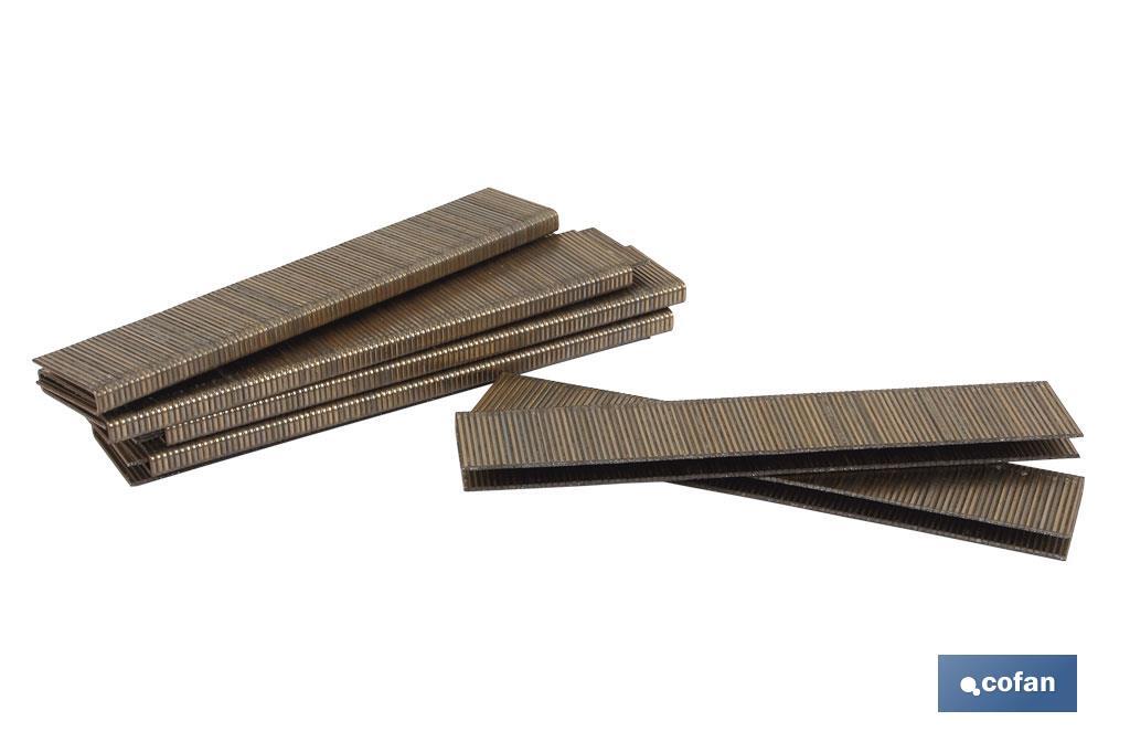 Caja de Grapas | Para Grapadora Neumática | Modelo 90/38mm | 3.000 piezas | Grapas para Grapadora de Aire a Presión - Cofan