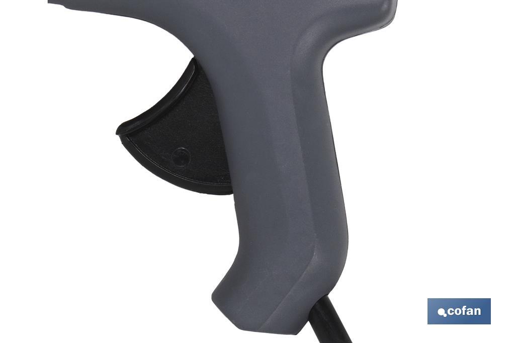 Pistola de cola termofusible Ø 12mm | Pistola de silicona caliente | Sistema de temperatura constante a 165° - Cofan