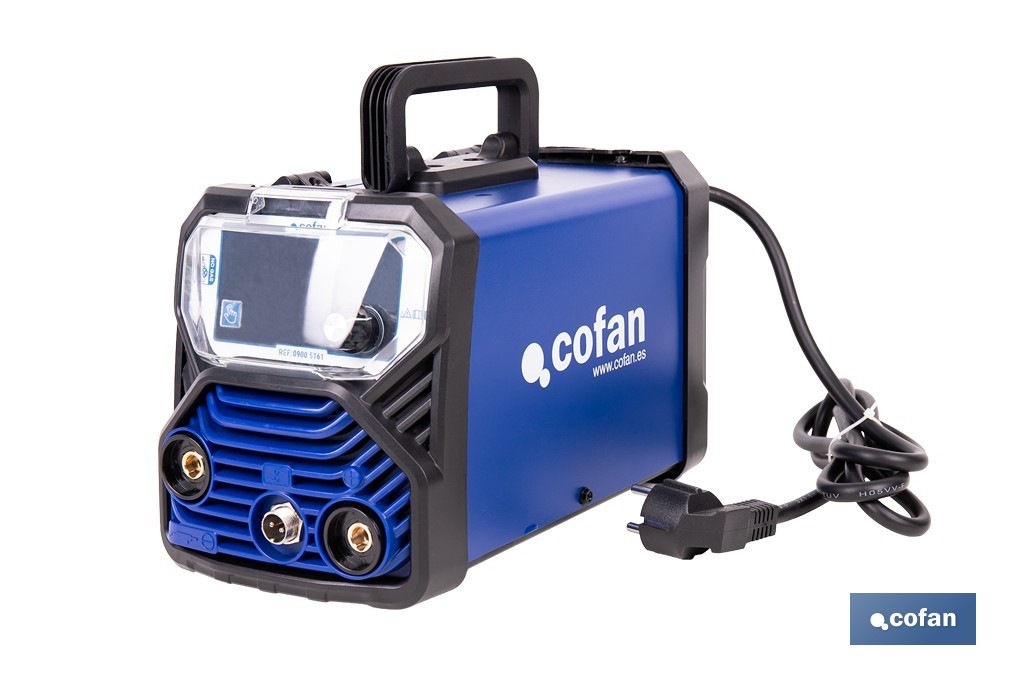 Soldador inverter eléctrico MIG/MMA/TIG de 120 amperios - Cofan