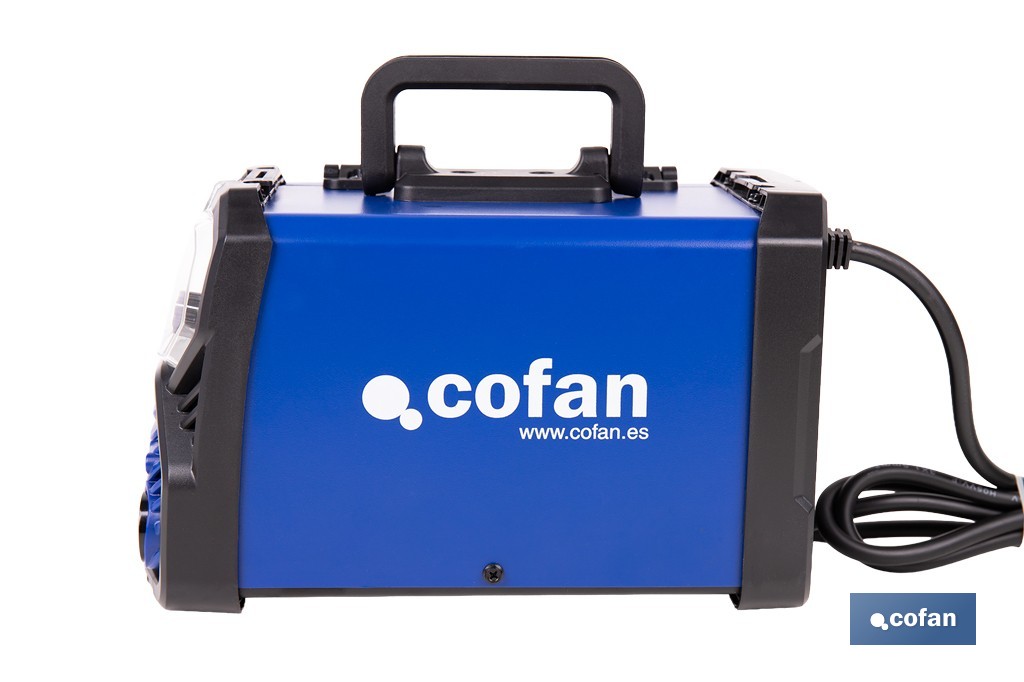 Soldador inverter eléctrico MIG/MMA/TIG de 120 amperios - Cofan
