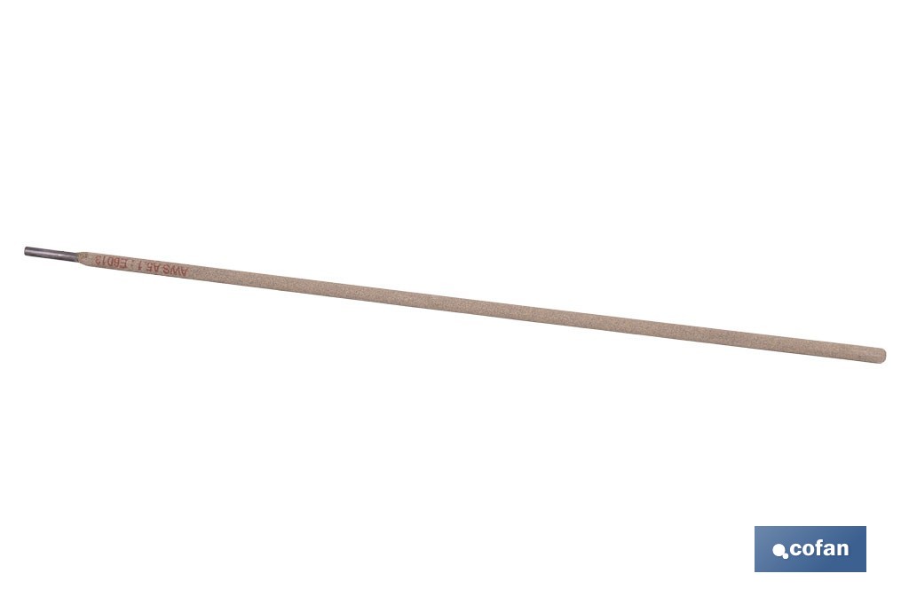 Electrodos de rutilo E6013 para soldadura por arco | AWS A5.1: E6013, adecuada para todas las posiciones | Disponible en diferentes medidas - Cofan