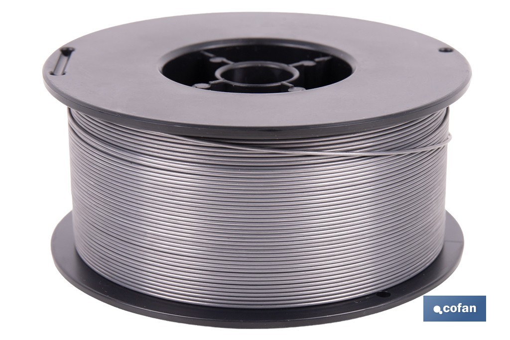 Hilo autoprotegido para soldadura MIG | Alambre de 0,9 mm compatible con soldador inverter Cofan | Disponibles en bobinas de 450 g y 1 kg - Cofan
