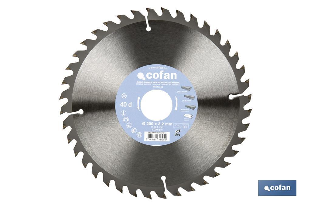 Mitre saw blade | Suitable for cutting wood | Available in different teeth | Available in different sizes - Cofan