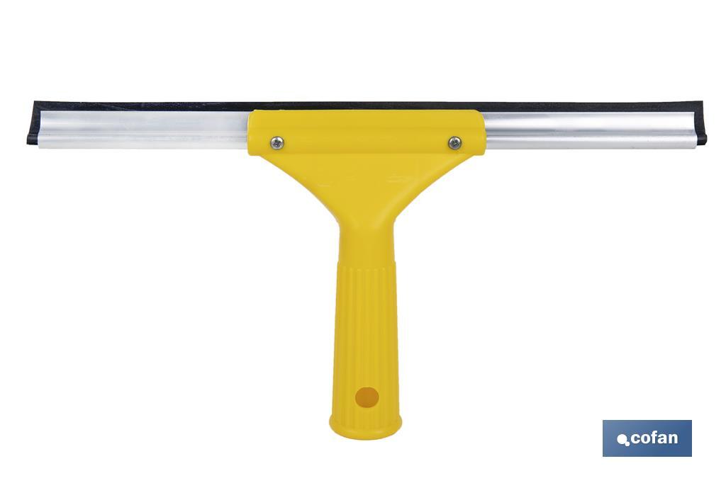 Limpiacristales de Metal con Adaptador de 20 cm de Ancho | Compatible con Palos para hacer la labor más cómoda - Cofan