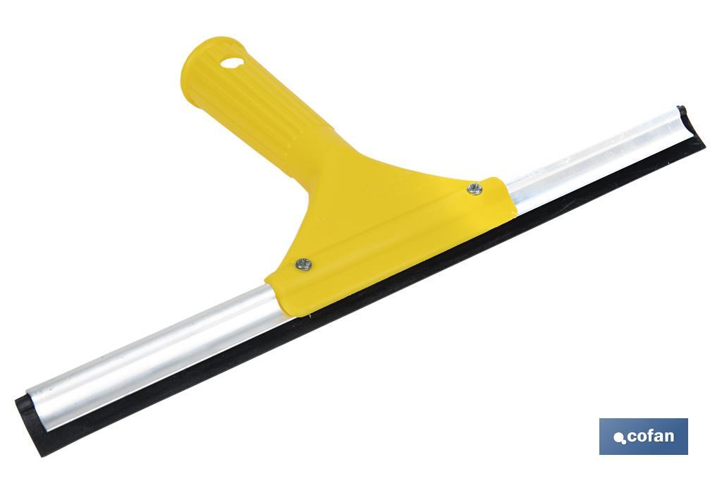 Limpiacristales de Metal con Adaptador de 20 cm de Ancho | Compatible con Palos para hacer la labor más cómoda - Cofan