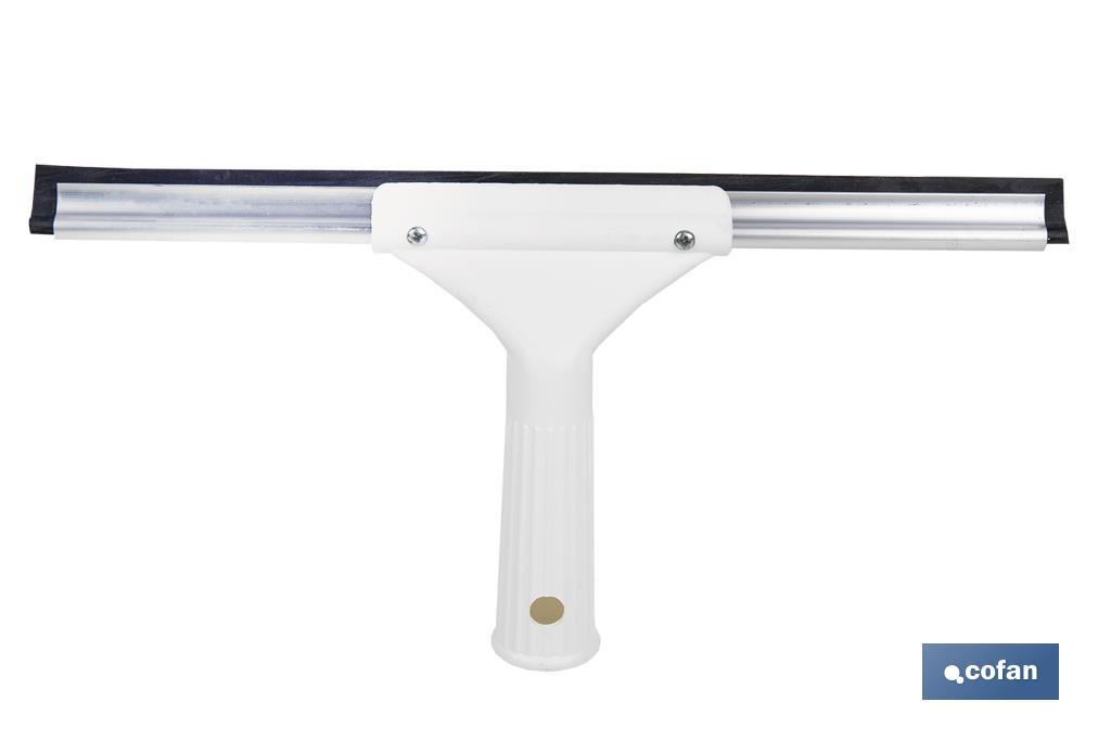 Limpiacristales de metal compatible con palos universales | Medida: 27 cm de ancho | Fabricado en Metal y ABS - Cofan