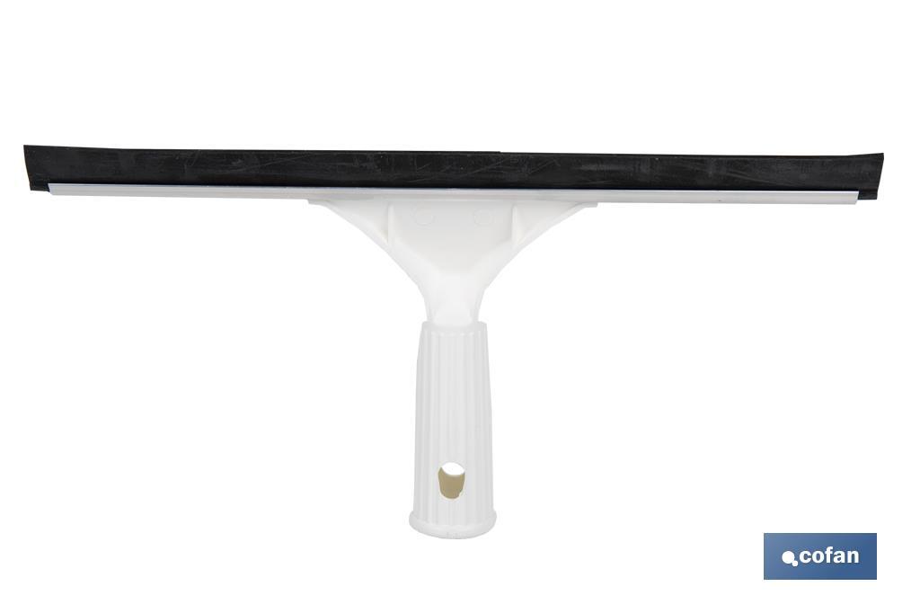 Limpiacristales de Metal con Adaptador de 20 cm de Ancho | Compatible con Palos para hacer la labor más cómoda - Cofan
