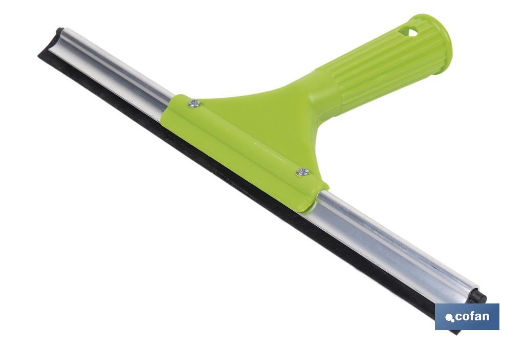 Limpiacristales de Metal con Adaptador de 20 cm de Ancho | Compatible con Palos para hacer la labor más cómoda - Cofan