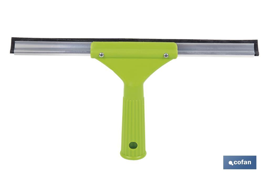 Limpiacristales de Metal con Adaptador de 20 cm de Ancho | Compatible con Palos para hacer la labor más cómoda - Cofan