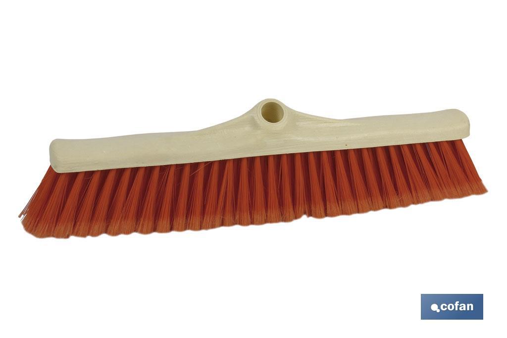Industrial broom with soft plastic head | Blunt plastic bristles | Width: 50cm - Cofan