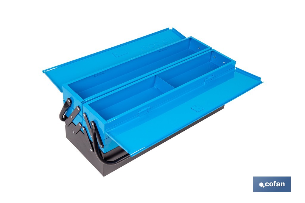 Cajas de herramientas metálica con 5 compartimentos - Cofan