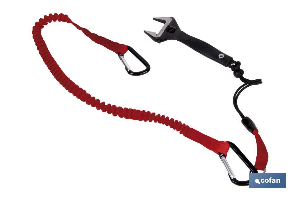 1.7m safety tool lanyard | With 2 carabiners | Automatic closure and lock knot - Cofan