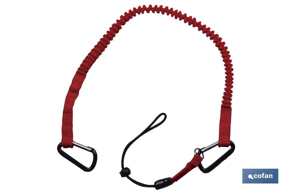 1.7m safety tool lanyard | With 2 carabiners | Automatic closure and lock knot - Cofan