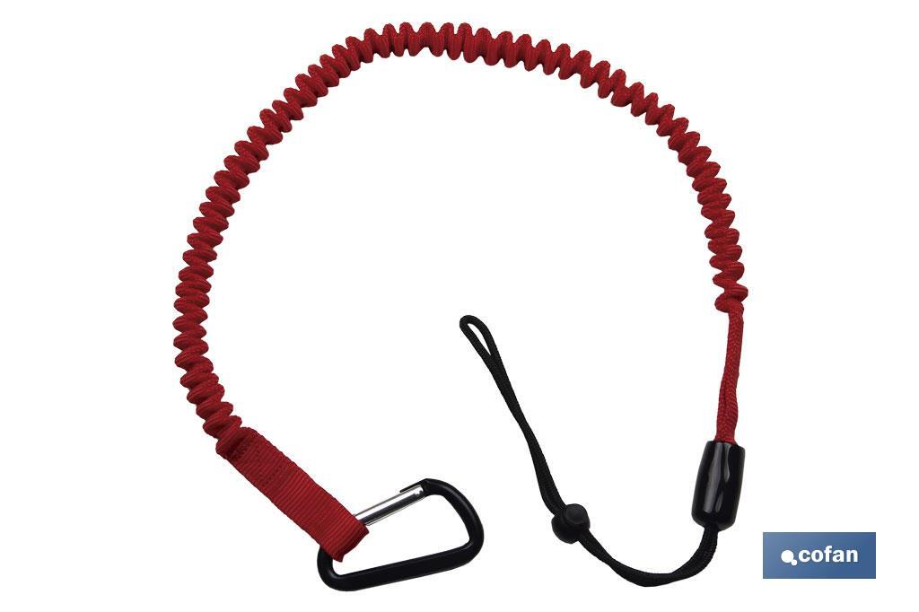 1.5m safety tool lanyard | With 2 carabiners | Automatic closure and lock knot - Cofan
