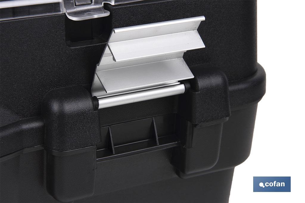 Plastic tool box, Brinell Model | Product dimensions: 595 x 289 x 328mm | Semi-professional model - Cofan