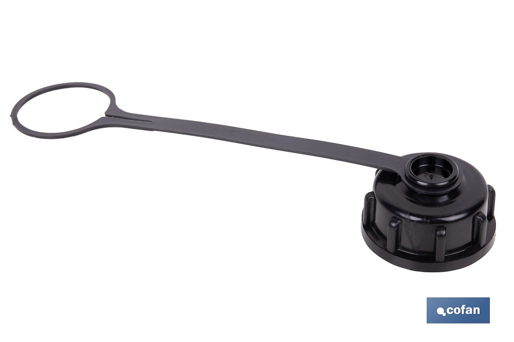 Tapón con abrazadera para bidón de combustible adecuada para el trasvase de gasolina, gasóleo y queroseno | Compatible con bidones de combustible Cofan - Cofan