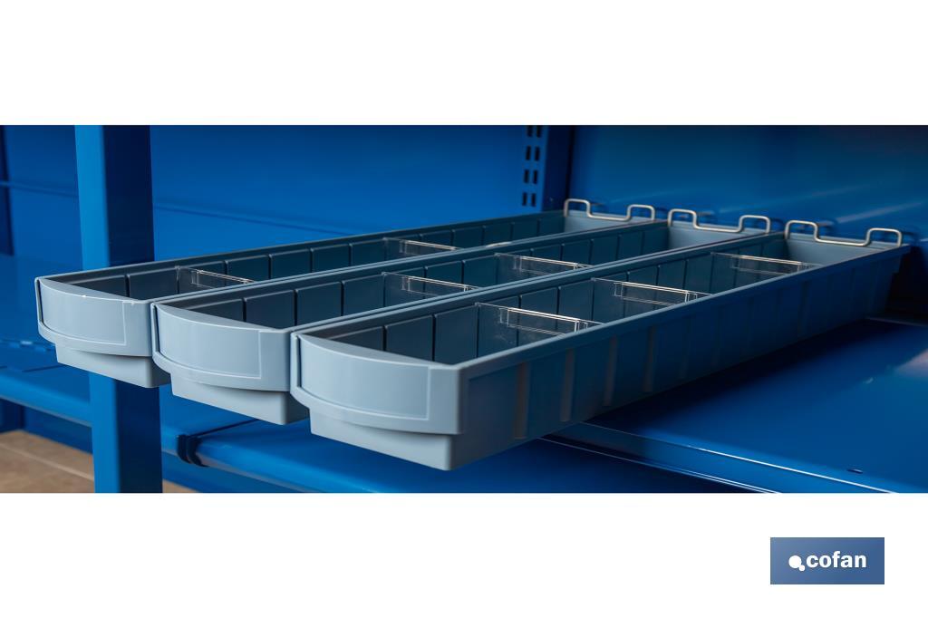 Blue polypropylene storage bin | Different sizes to choose from | Suitable for shop counters and shelves - Cofan